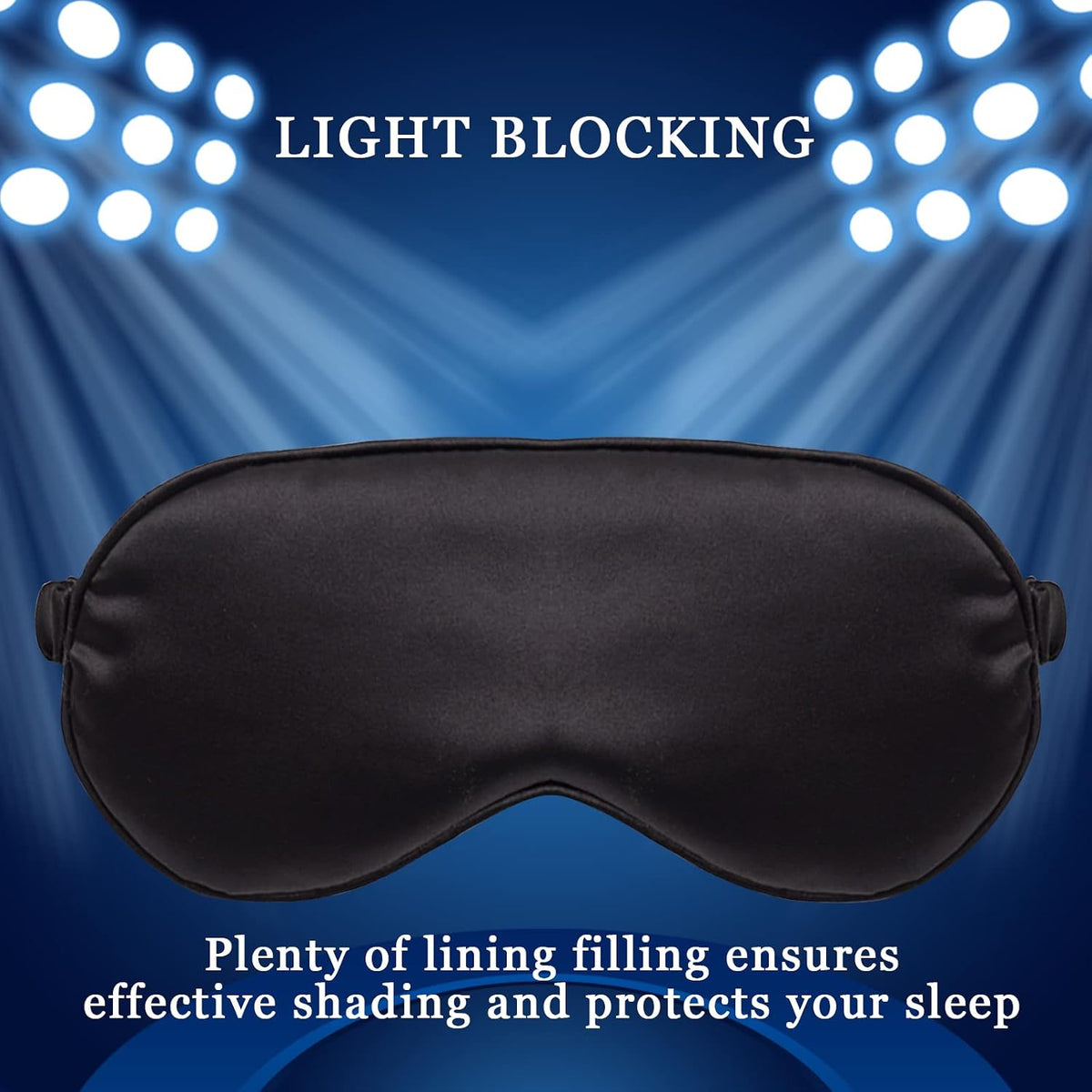 4 Pack Silky Sleep Masks, Satin Light Blocking Eye Masks with Elastic Strap