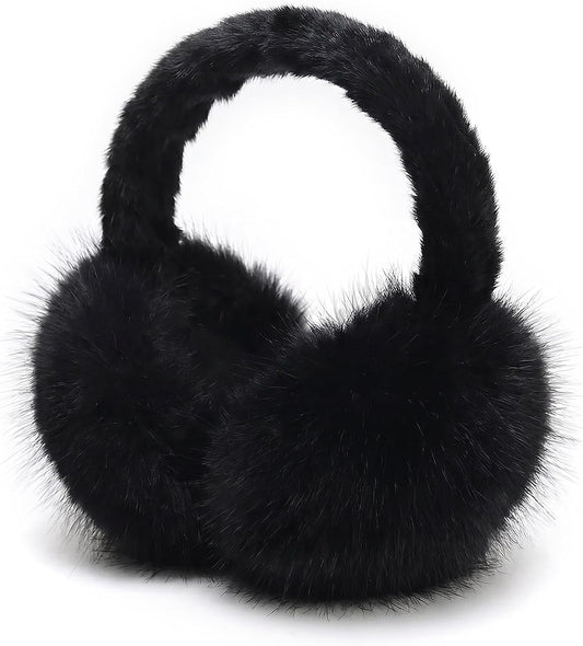 Ear Muffs Winter Women Earmuffs Fluffy Faux Fur Foldable Ear Warmer