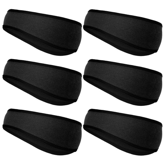 Syhood 6 Pcs Kids Ear Warmer Headband Stretch Winter,Black