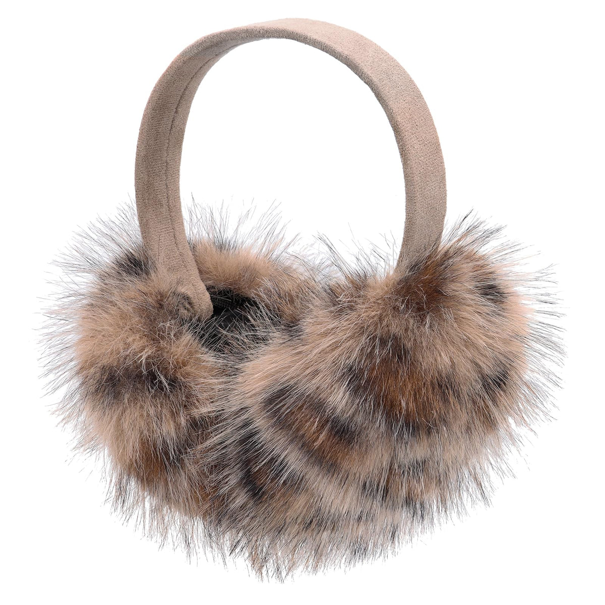 RUIKUNA Fluffy Ear Muffs Women Winter EarMuffs Girls Foldable Ear Warmers