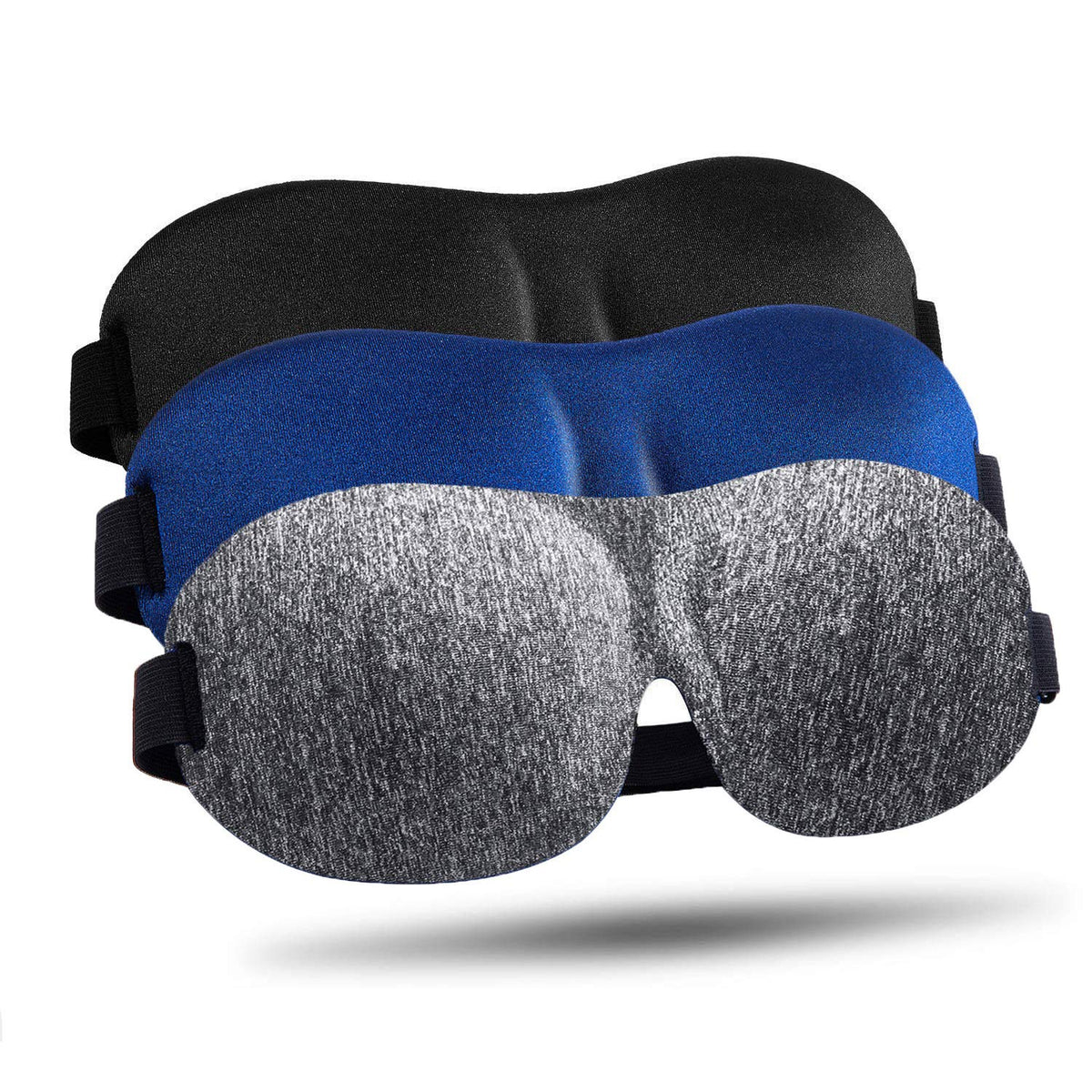 LKY DIGITAL Sleep Mask for Side Sleeper 3 Pack, Blackout 3D Eye Mask
