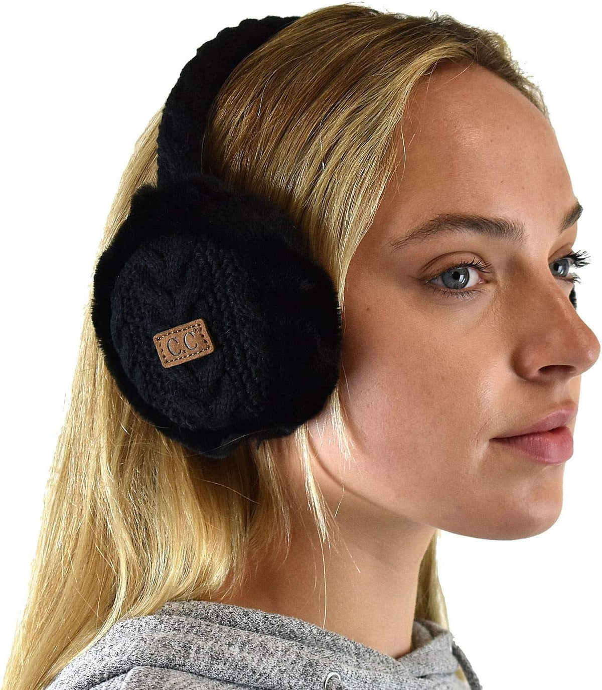 C.C Soft Winter Warm Adjustable Headband Ear Warmer Earmuffs
