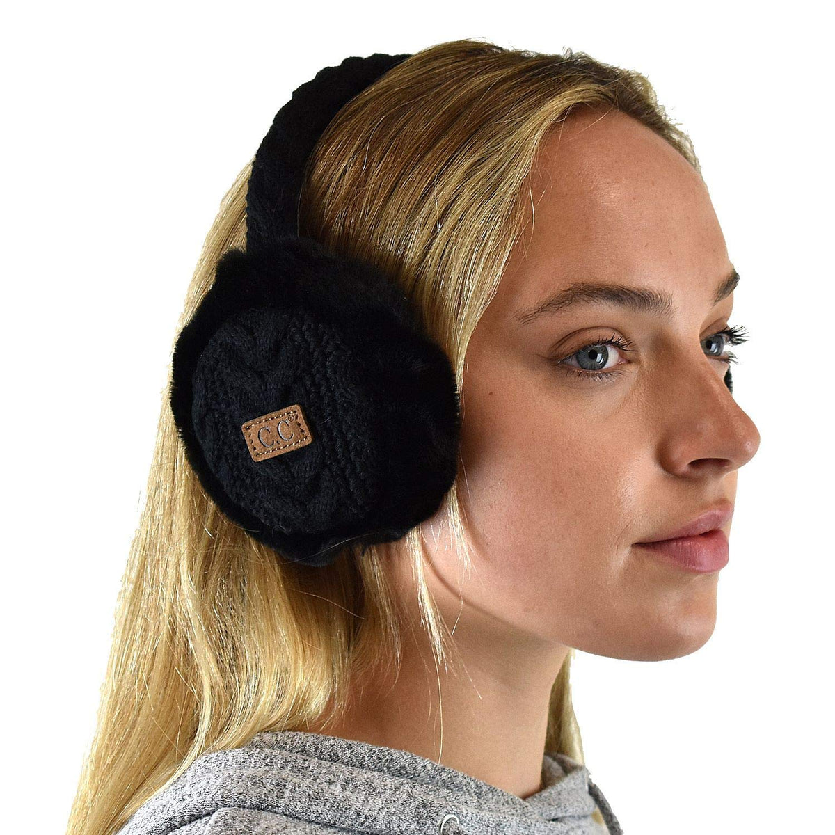 C.C Soft Winter Warm Adjustable Headband Ear Warmer Earmuffs