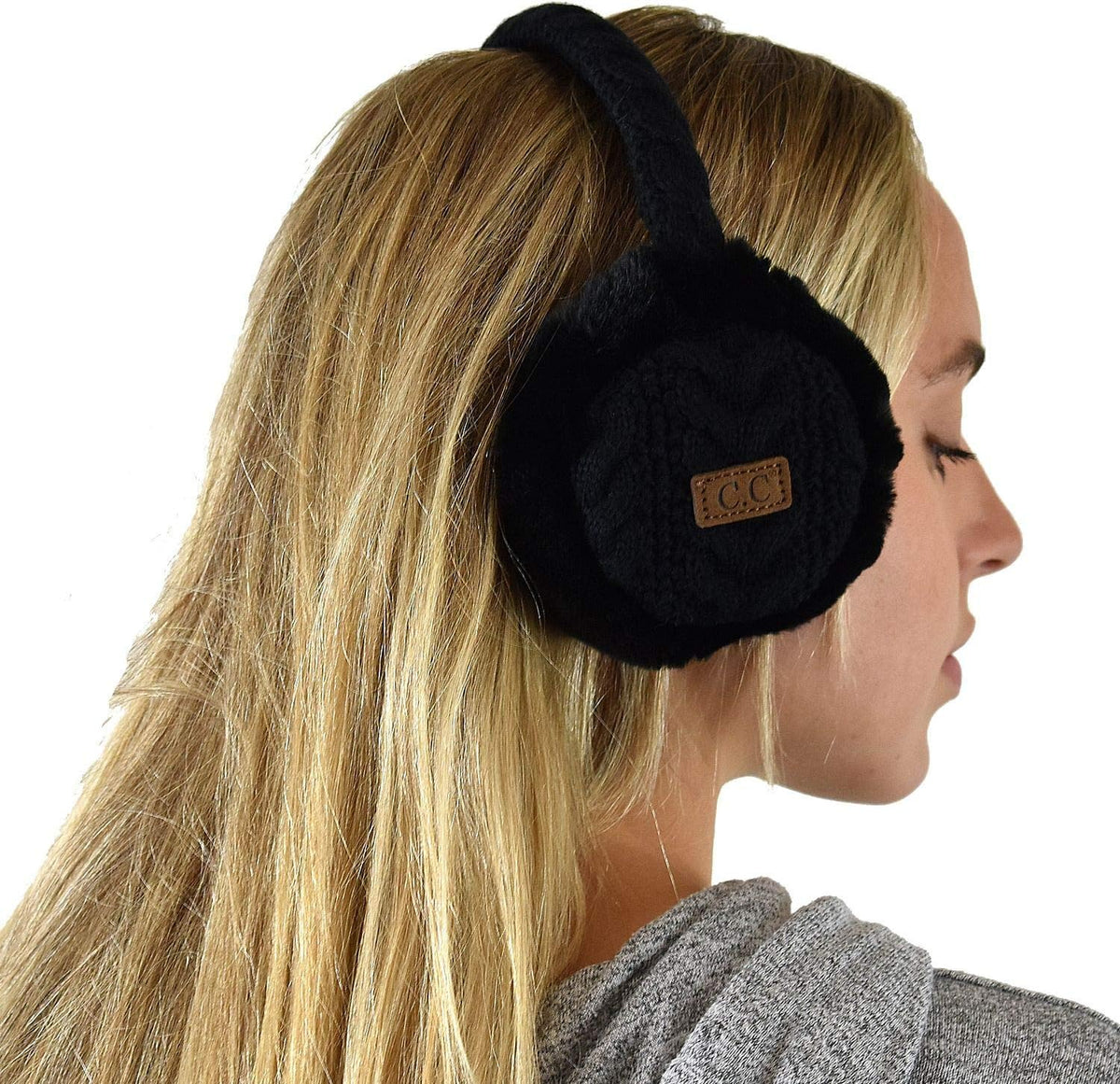 C.C Soft Winter Warm Adjustable Headband Ear Warmer Earmuffs