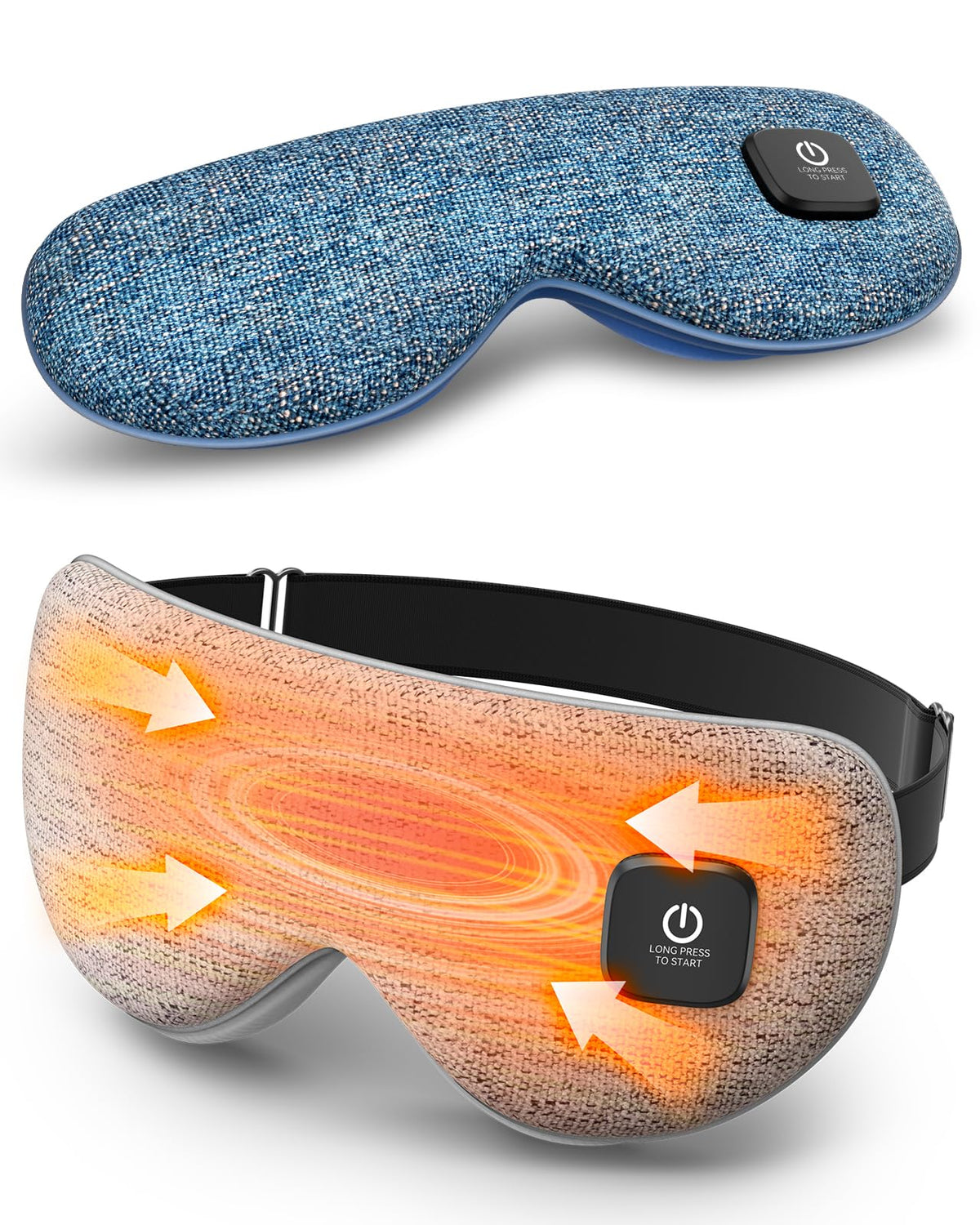 Cordless Rechargeable Heated Eye Mask for Dry Eye with 2 Replaceable Shells