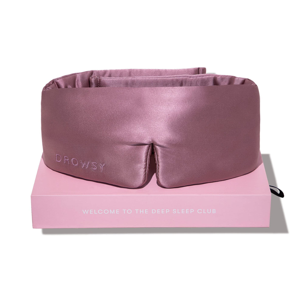 DROWSY Silk Sleep Mask - Face-Hugging, Padded Cocoon for Luxury Sleep in Total Darkness - 100% Pure Mulberry Silk (Black Jade)