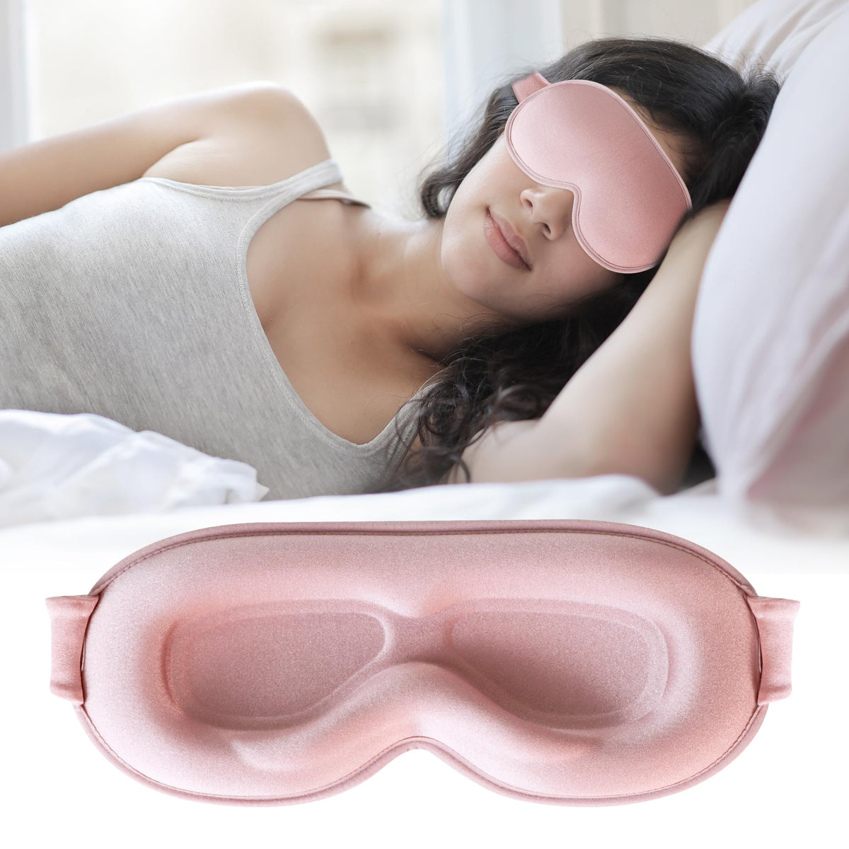 Sleep Mask for Lash Extensions, 3D Contoured Weighted Eye Cover