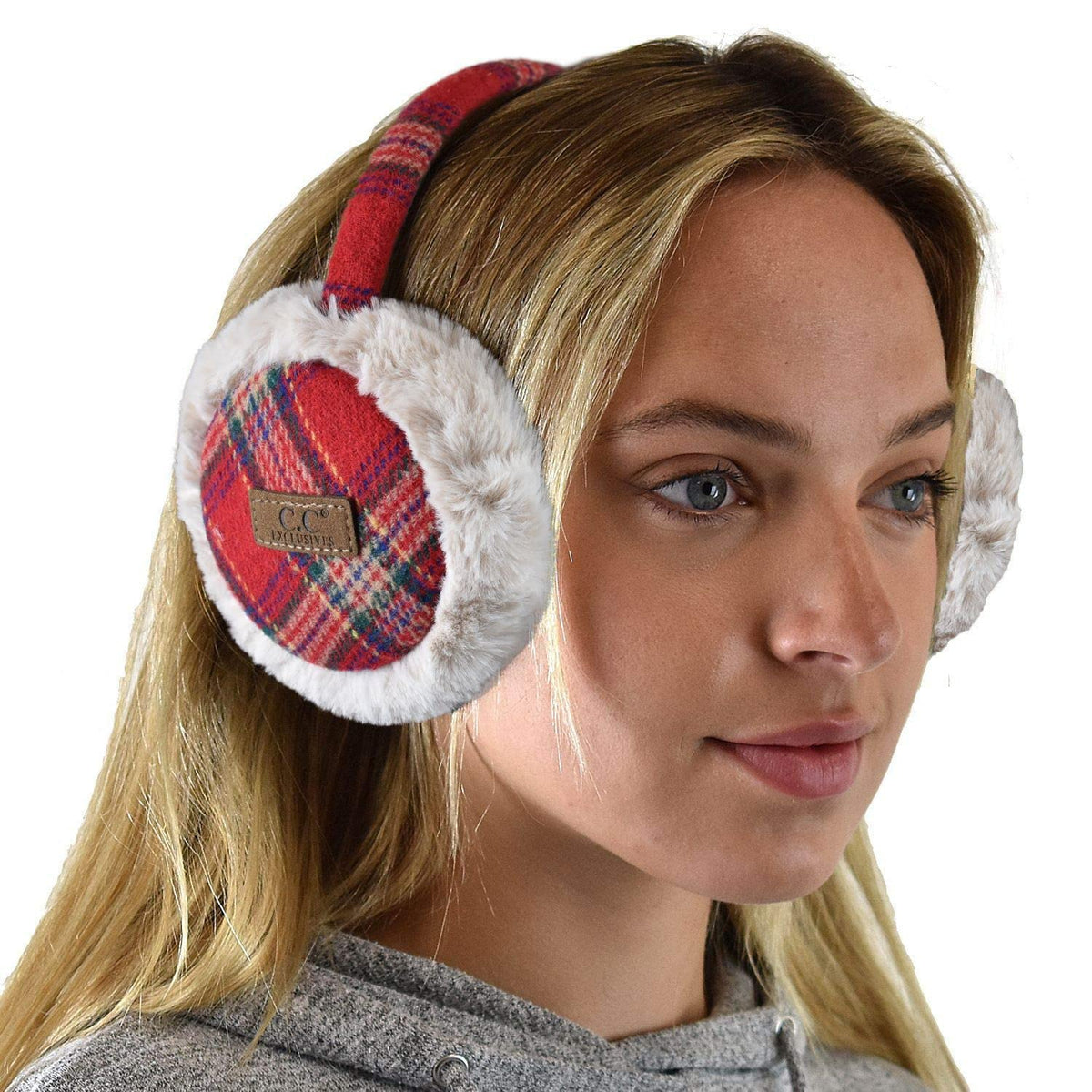 C.C Soft Winter Warm Adjustable Headband Ear Warmer Earmuffs