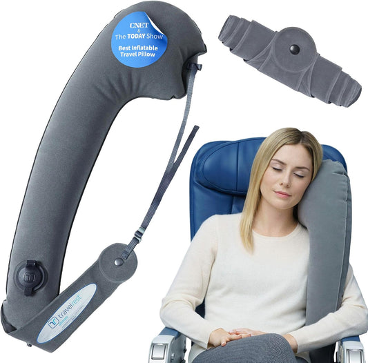 TRAVELREST Ultimate Inflatable Travel Pillow for Neck & Body - Grey