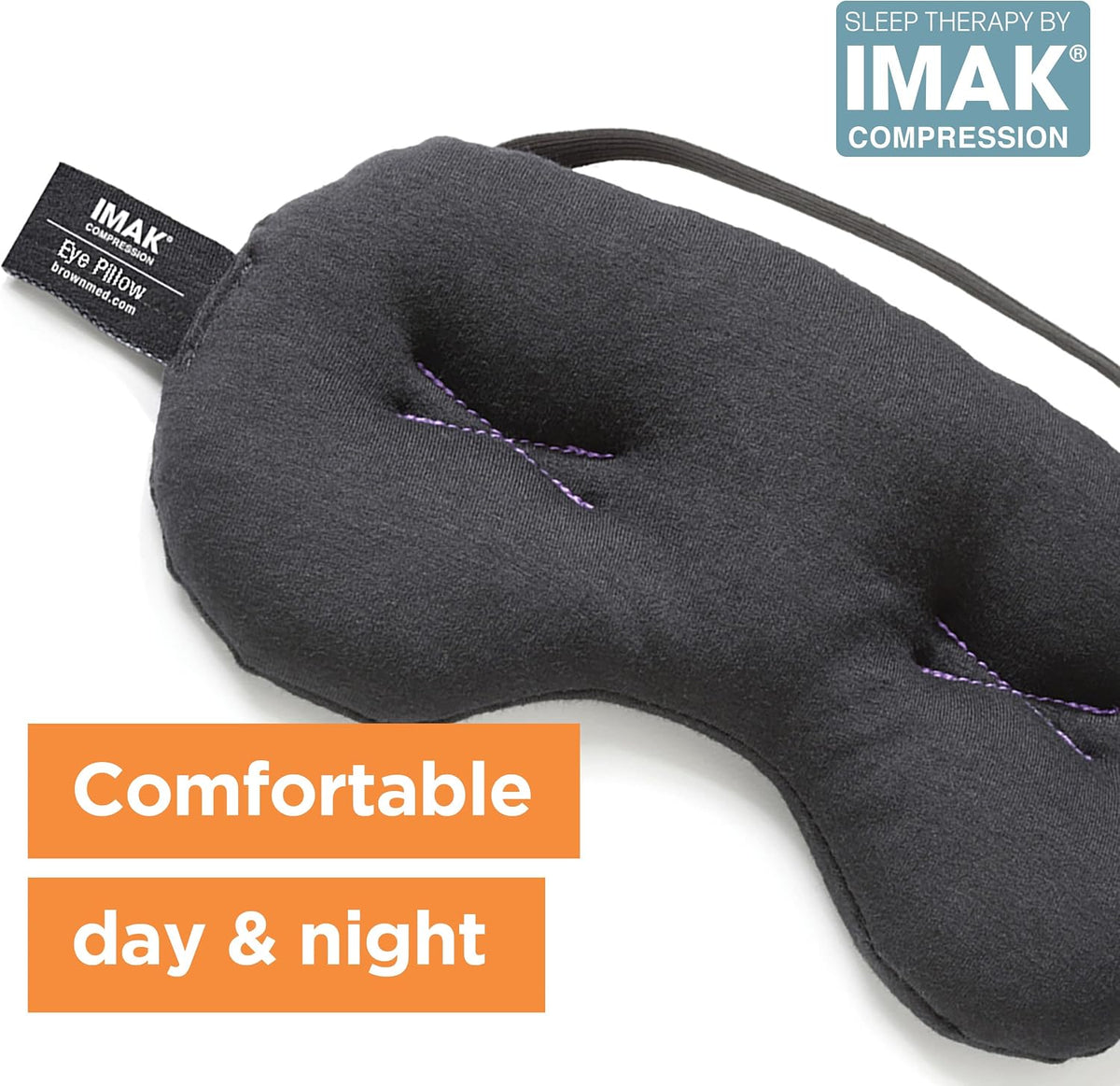 Brownmed Eye Pillow Compression Eye Mask, Cooling, Universal Fit, Black