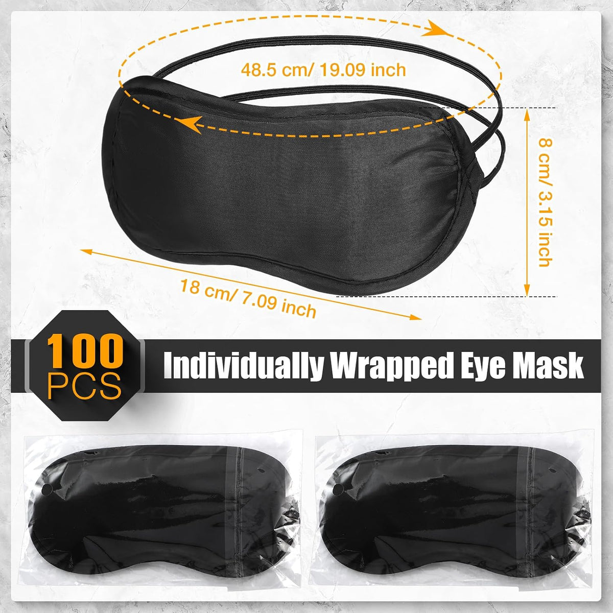 Tarpop 100 Pcs Eye Masks Adjustable Sleeping Mask, Dark Green