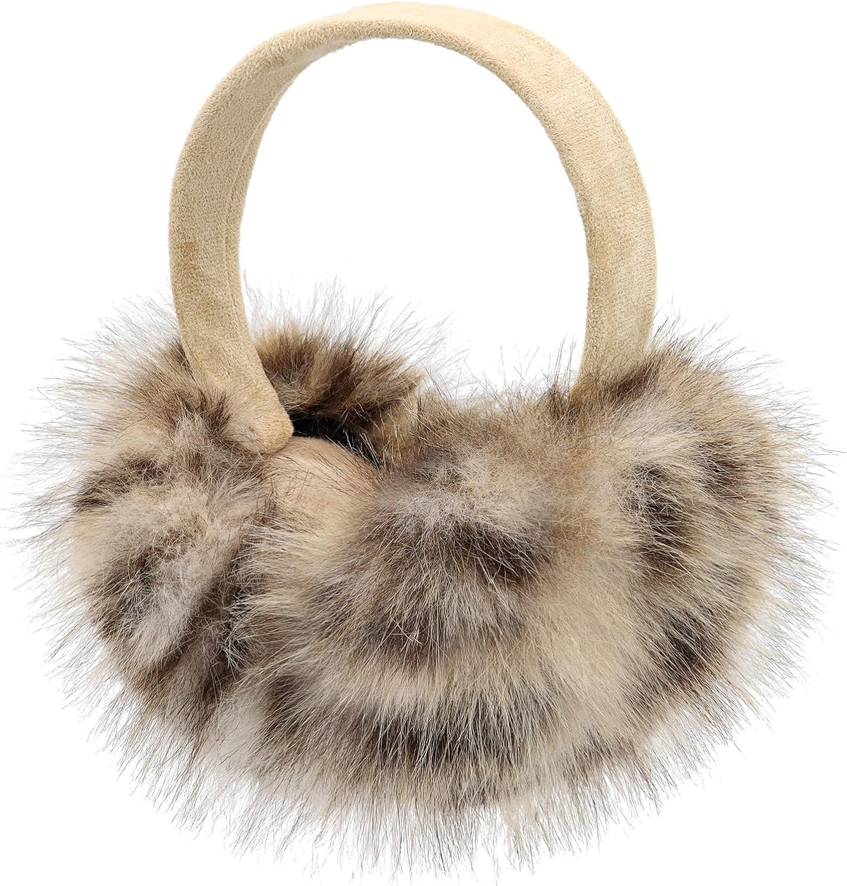 RUIKUNA Fluffy Ear Muffs Women Winter EarMuffs Girls Foldable Ear Warmers