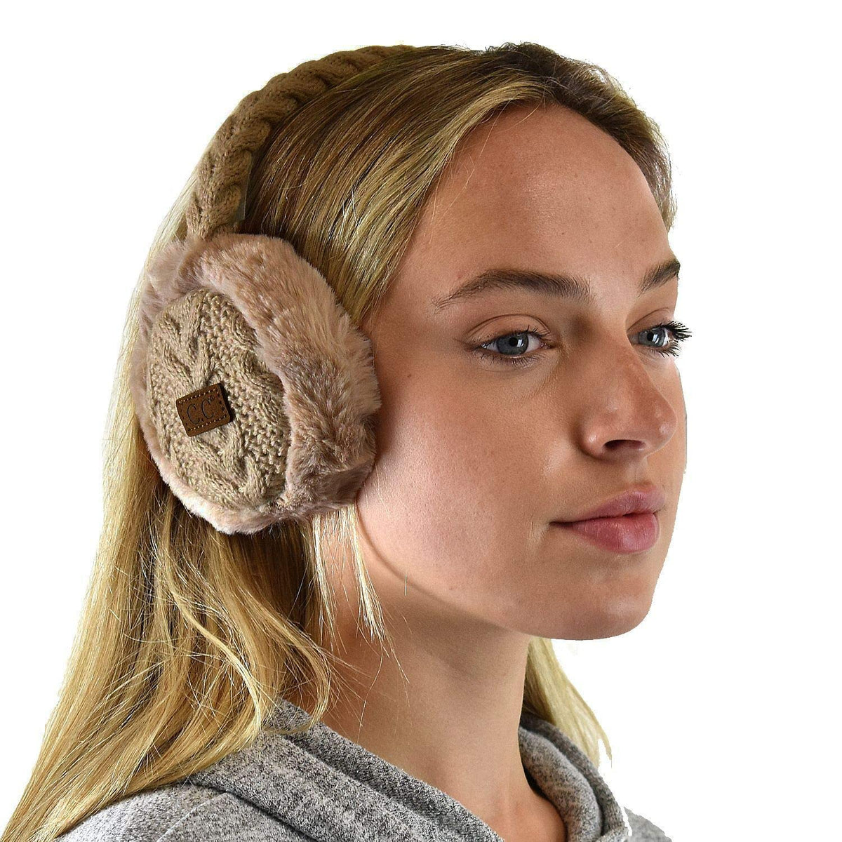 C.C Soft Winter Warm Adjustable Headband Ear Warmer Earmuffs