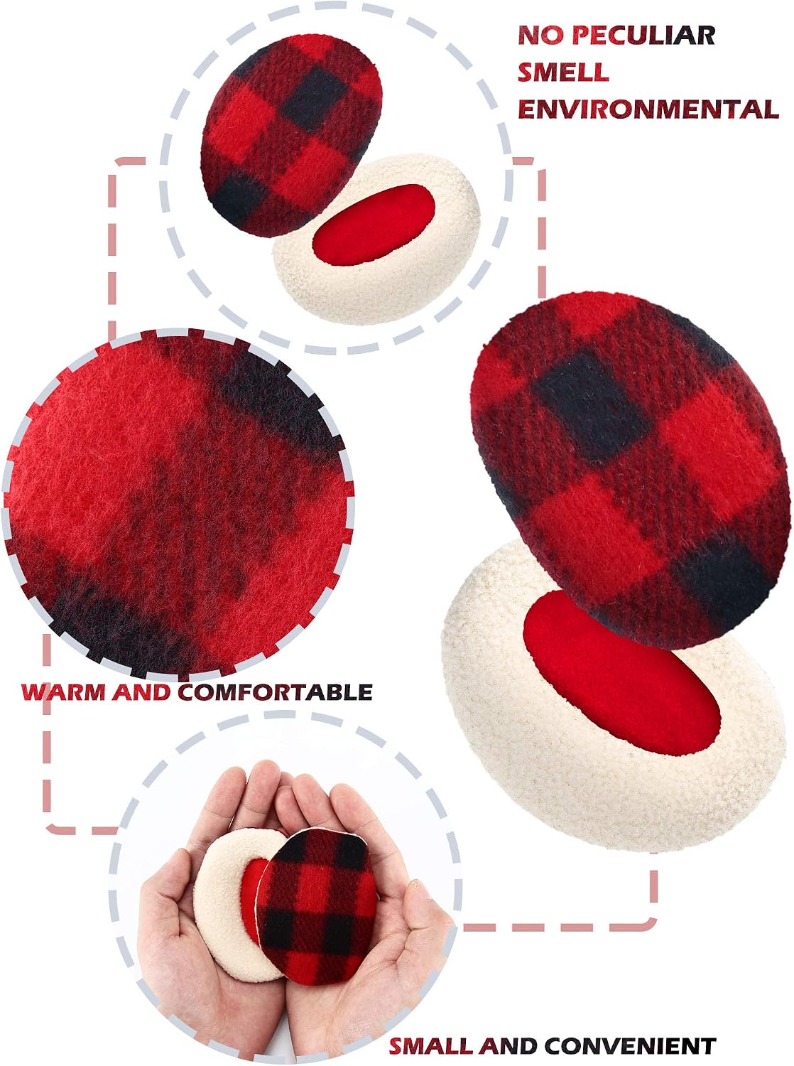 Geyoga 4 Pairs Bandless Ear Muffs