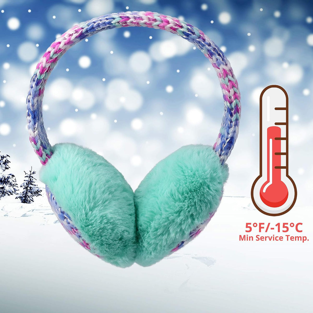 Flammi Kids Ear Muffs for Girls Winter Earmuffs
