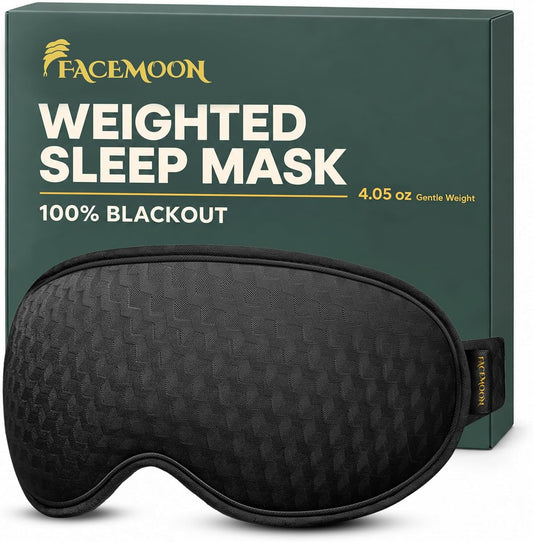 Weighted Sleep Mask, Blackout Eye Mask for Sleeping, 3D Lash-Friendly Mask
