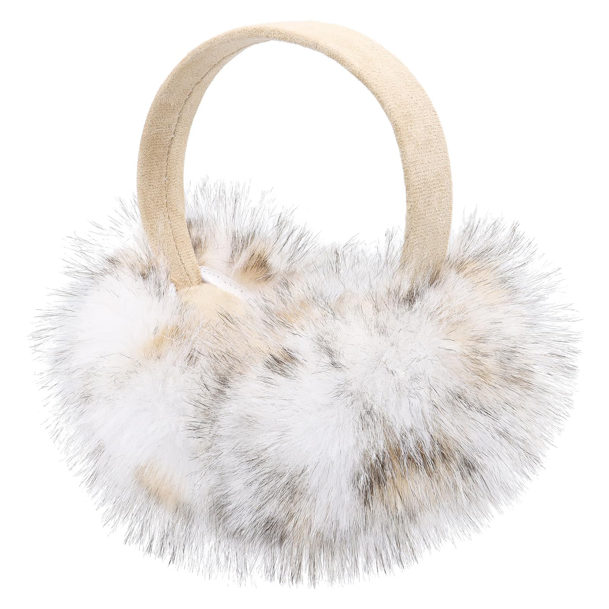 RUIKUNA Fluffy Ear Muffs Women Winter EarMuffs Girls Foldable Ear Warmers