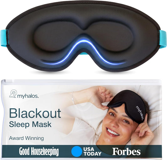 MyHalos Sleep Mask for Men and Women, 3D Blackout Eye Masks for Sleep