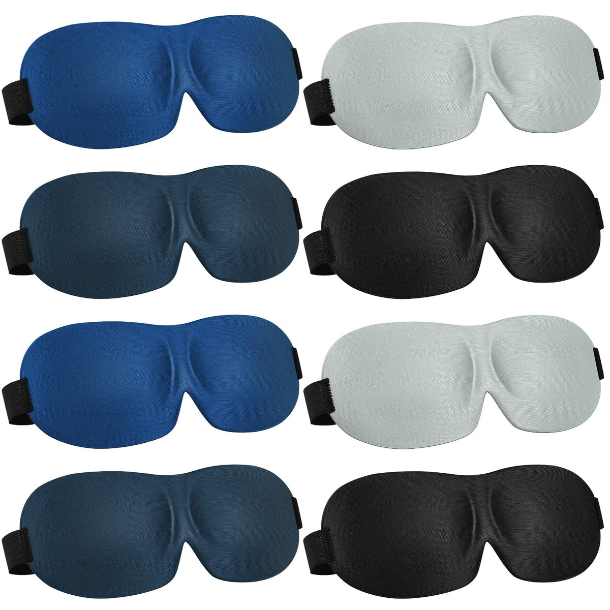 8 Pcs Sleep Mask 3D Eye Masks for Sleeping, Medium, Fresh Colors