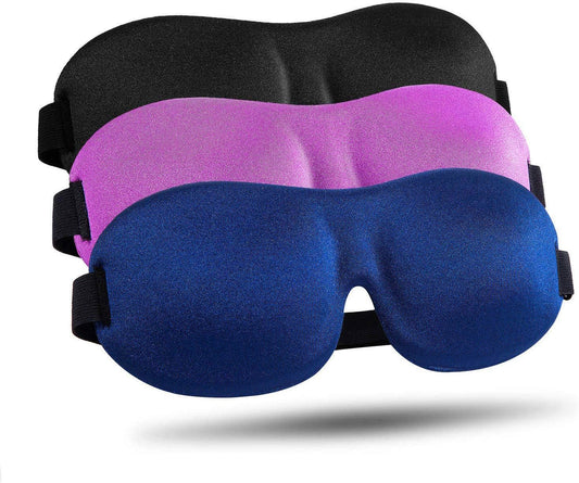 LKY DIGITAL Sleep Mask for Side Sleeper 3 Pack, Blackout 3D Eye Mask