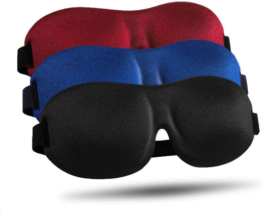 LKY DIGITAL Sleep Mask for Side Sleeper 3 Pack, Blackout 3D Eye Mask