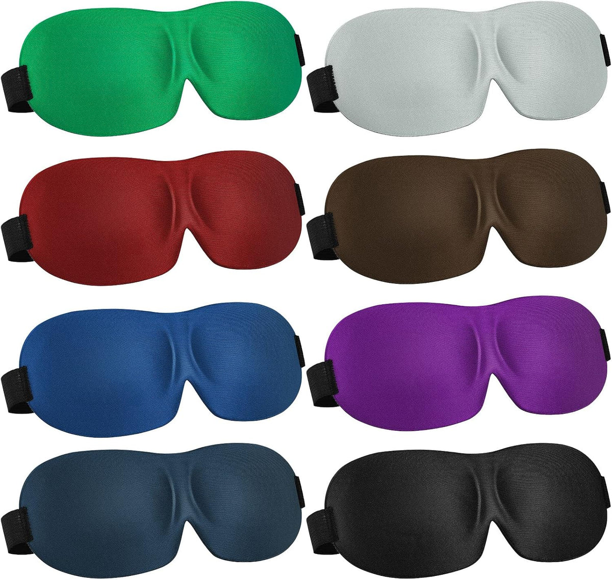 8 Pcs Sleep Mask 3D Eye Masks for Sleeping, Medium, Fresh Colors
