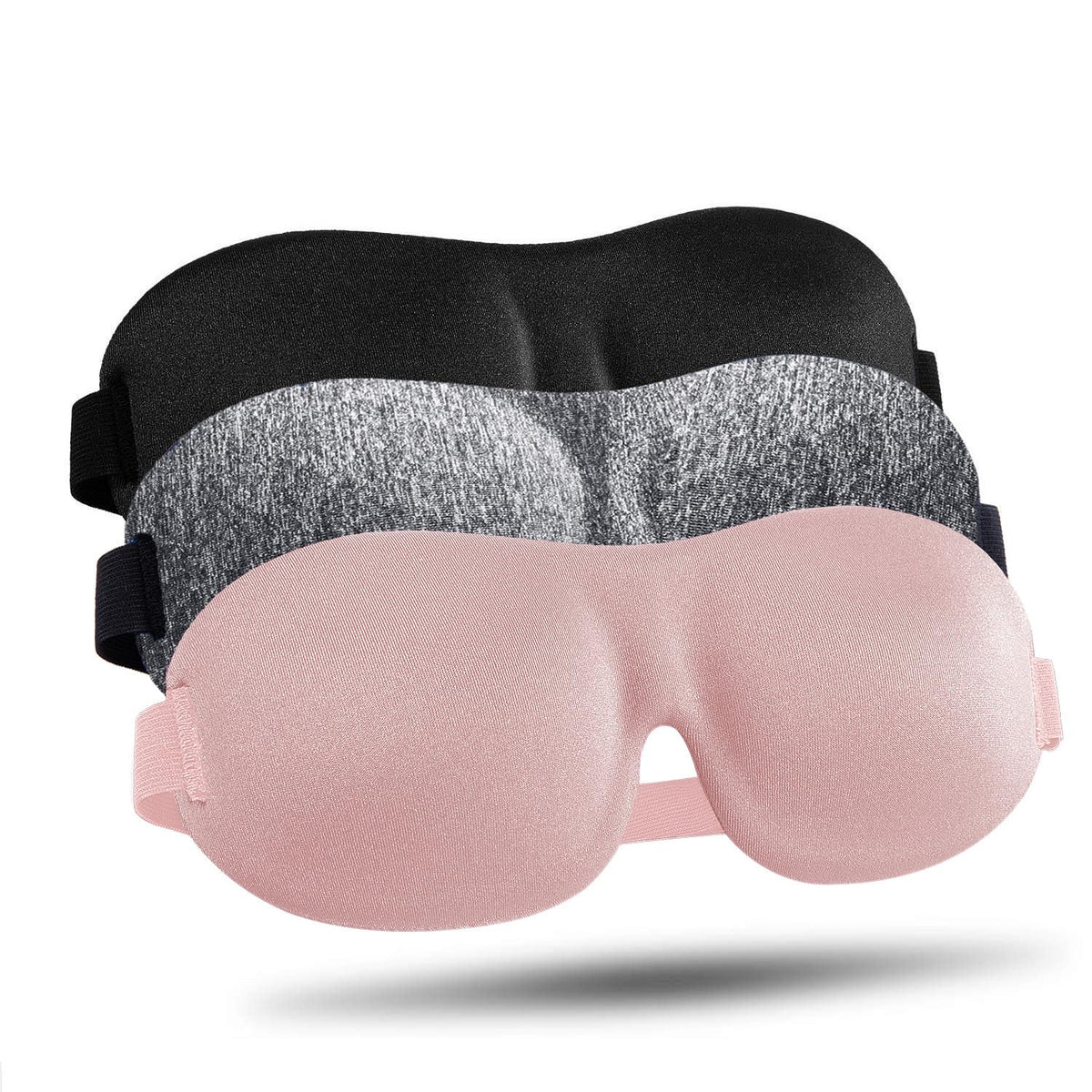 LKY DIGITAL Sleep Mask for Side Sleeper 3 Pack, Blackout 3D Eye Mask