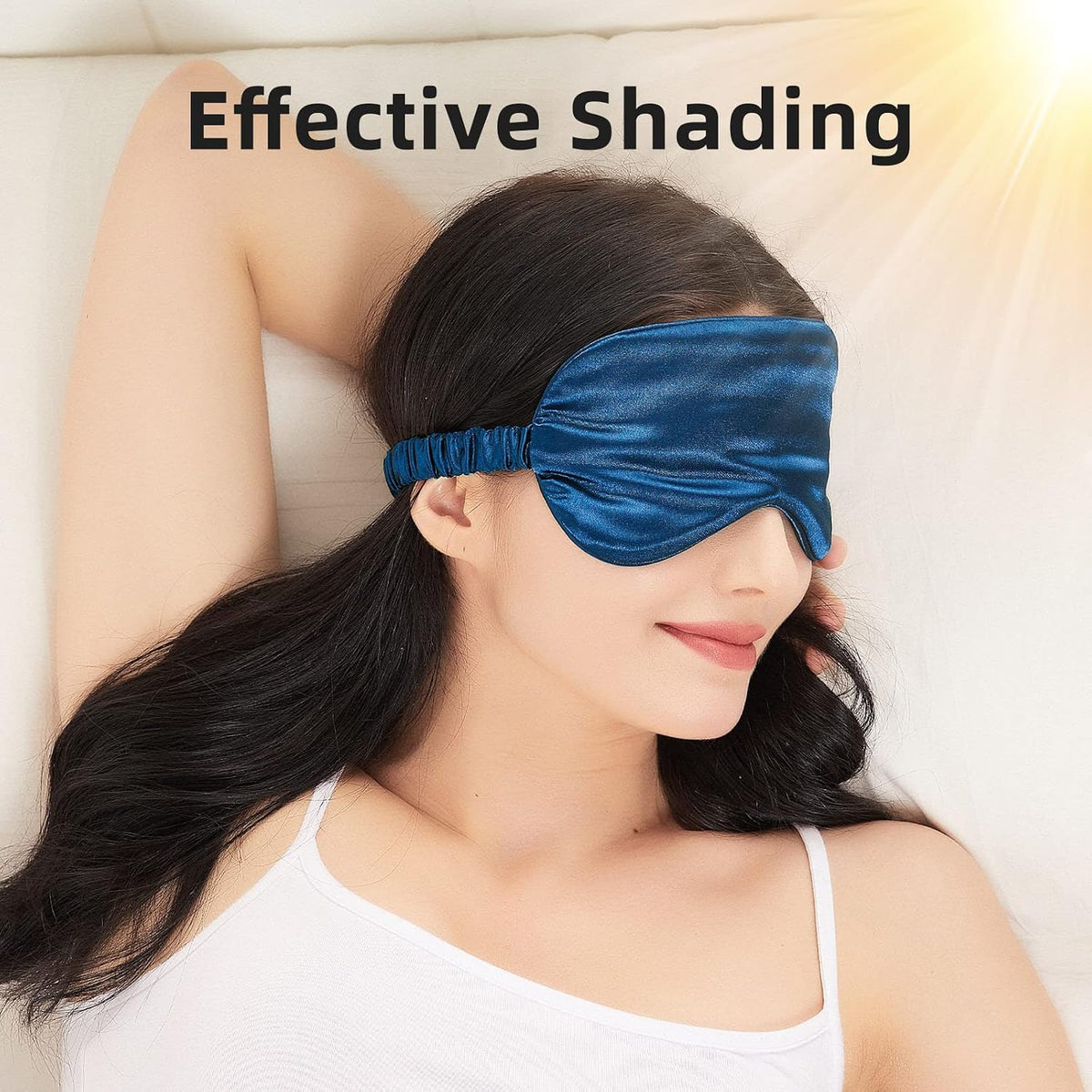 4 Pack Silky Sleep Masks, Satin Light Blocking Eye Masks with Elastic Strap