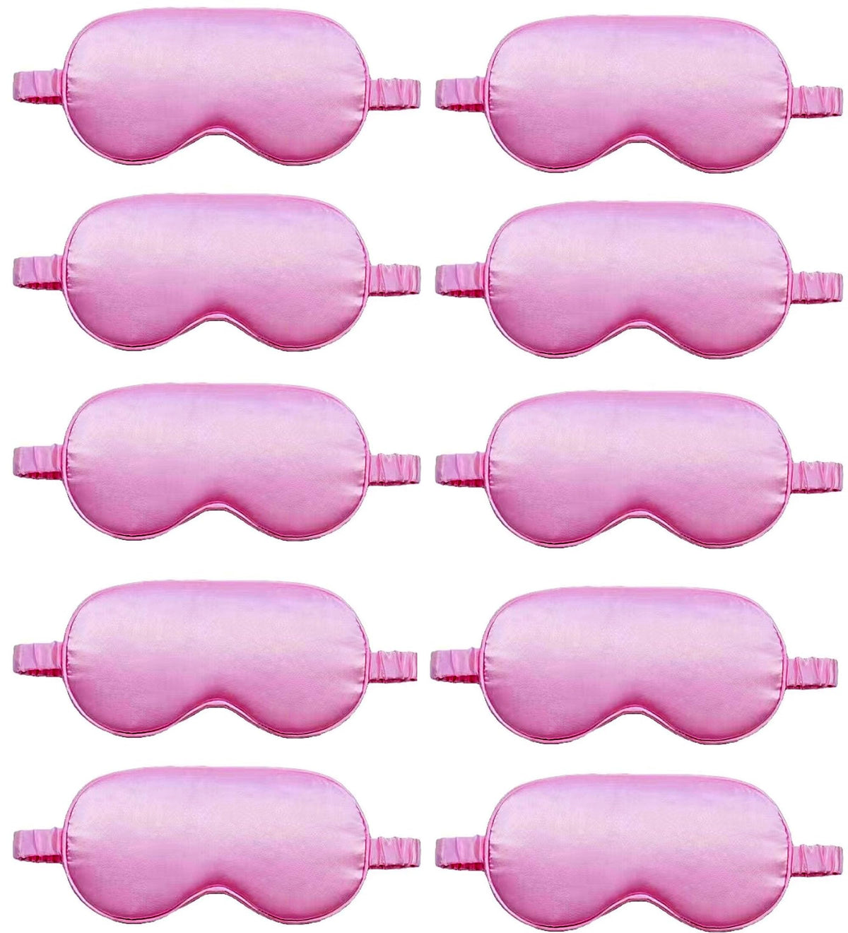 10 Pack Sleep Mask,Silk Eye Mask,for Night Sleeping,Office, Travel,Party Games,Suitablefor Men/Women (Pink)