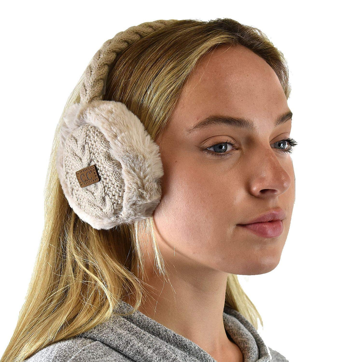 C.C Soft Winter Warm Adjustable Headband Ear Warmer Earmuffs