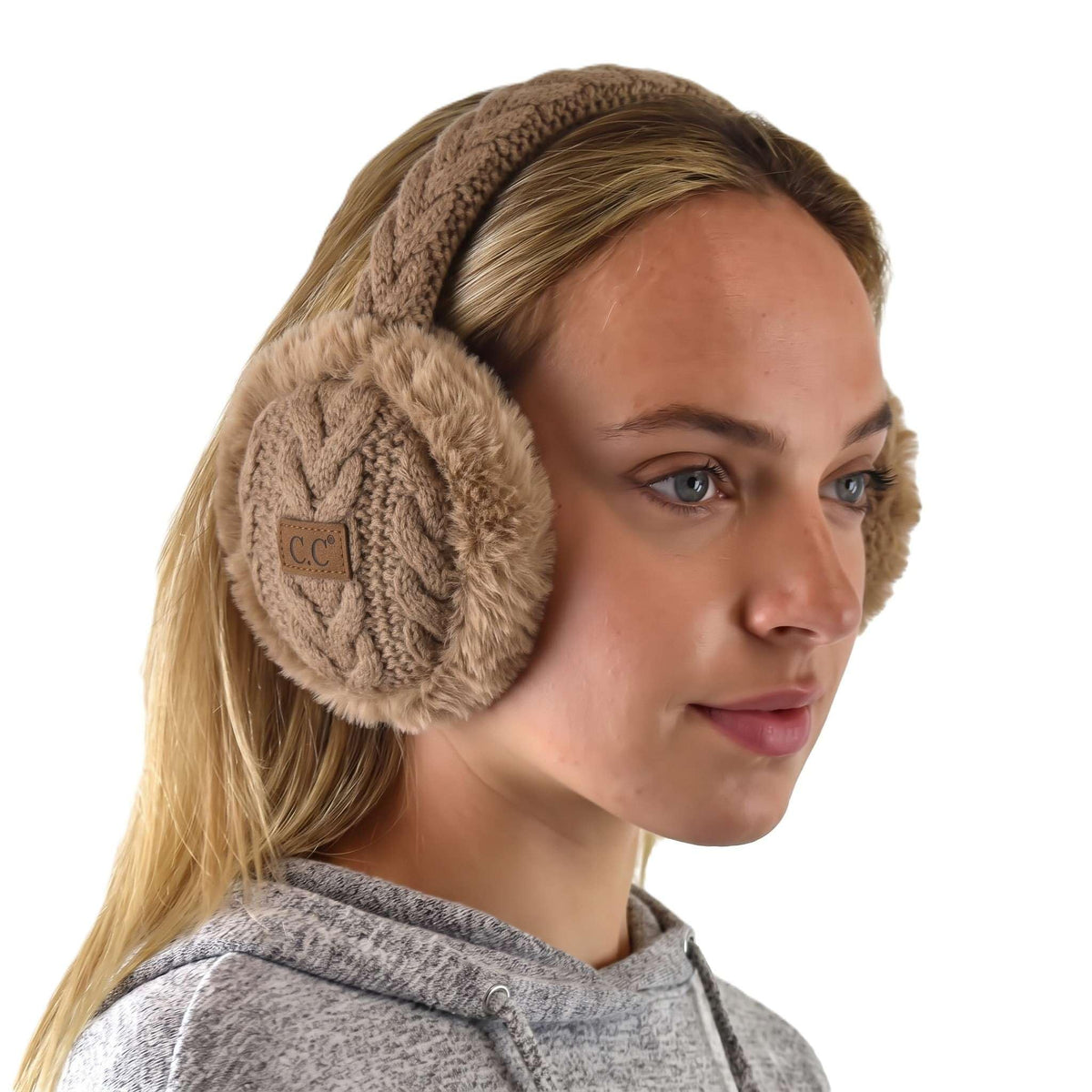 C.C Soft Winter Warm Adjustable Headband Ear Warmer Earmuffs