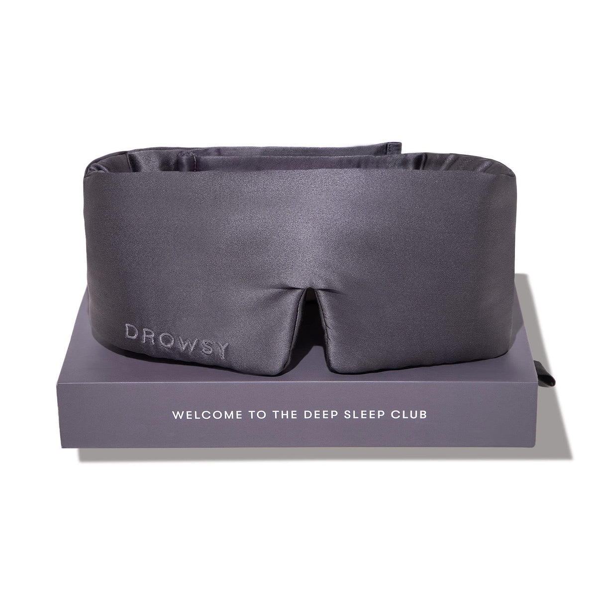 DROWSY Silk Sleep Mask - Face-Hugging, Padded Cocoon for Luxury Sleep in Total Darkness - 100% Pure Mulberry Silk (Black Jade)