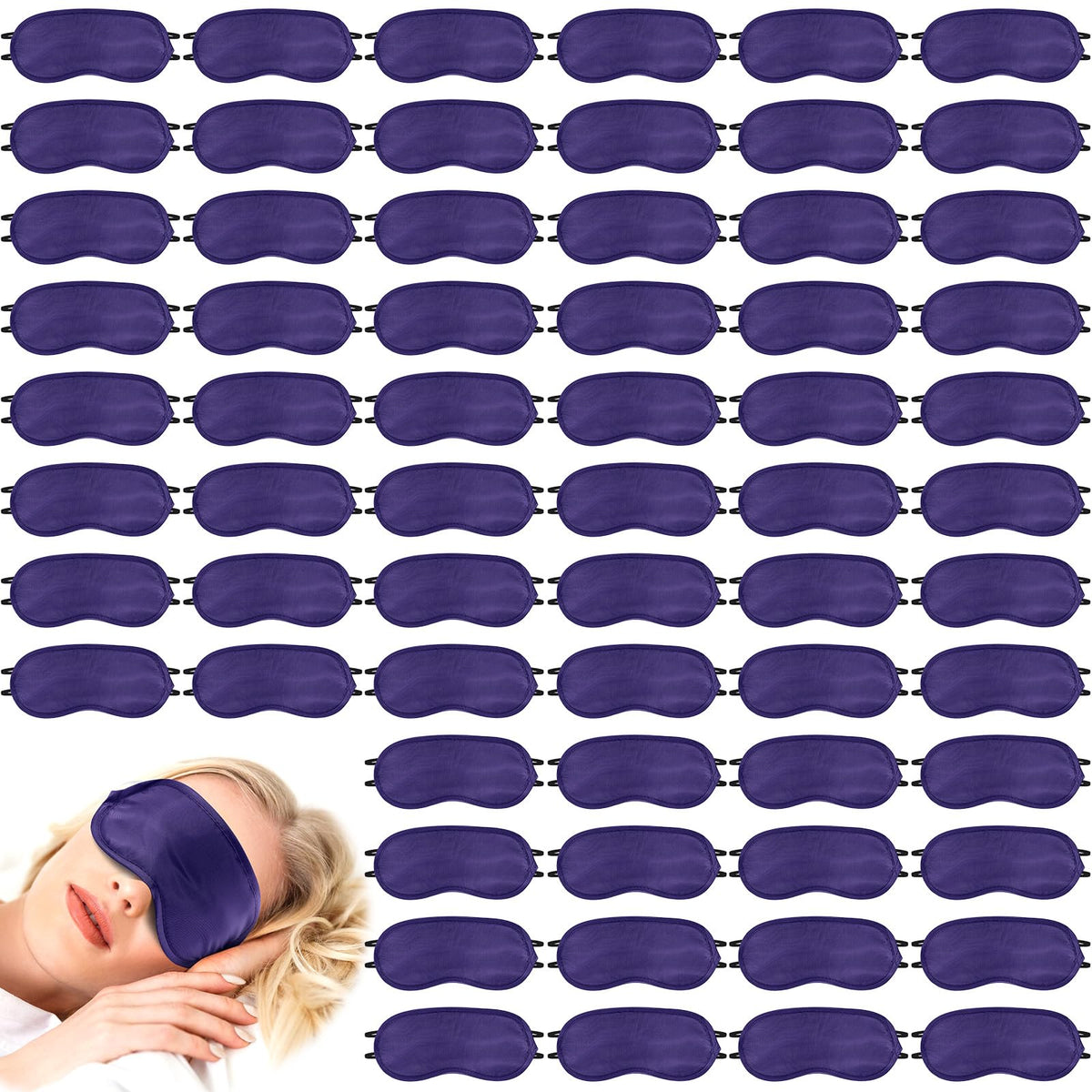 Tarpop 100 Pcs Eye Masks Adjustable Sleeping Mask, Dark Green