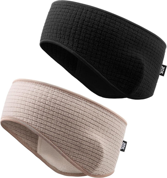LONGLONG 2 Pack Lightweight Ear Warmers Windproof Headband for Women Men