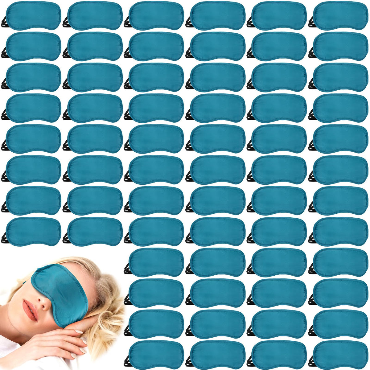 Tarpop 100 Pcs Eye Masks Adjustable Sleeping Mask, Dark Green