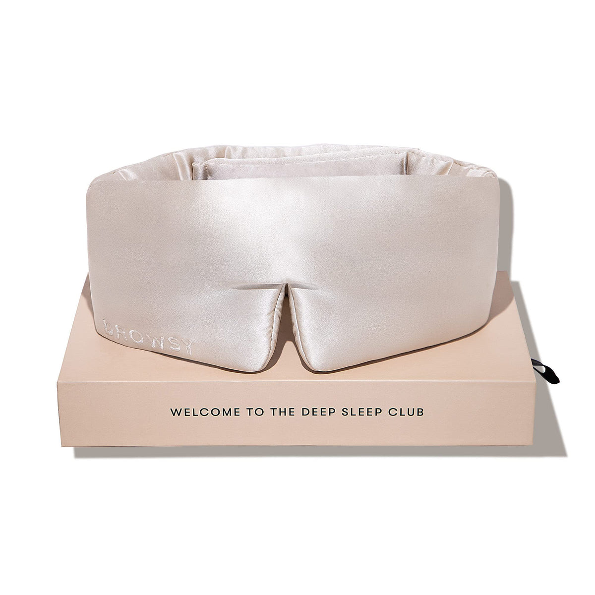 DROWSY Silk Sleep Mask - Face-Hugging, Padded Cocoon for Luxury Sleep in Total Darkness - 100% Pure Mulberry Silk (Black Jade)