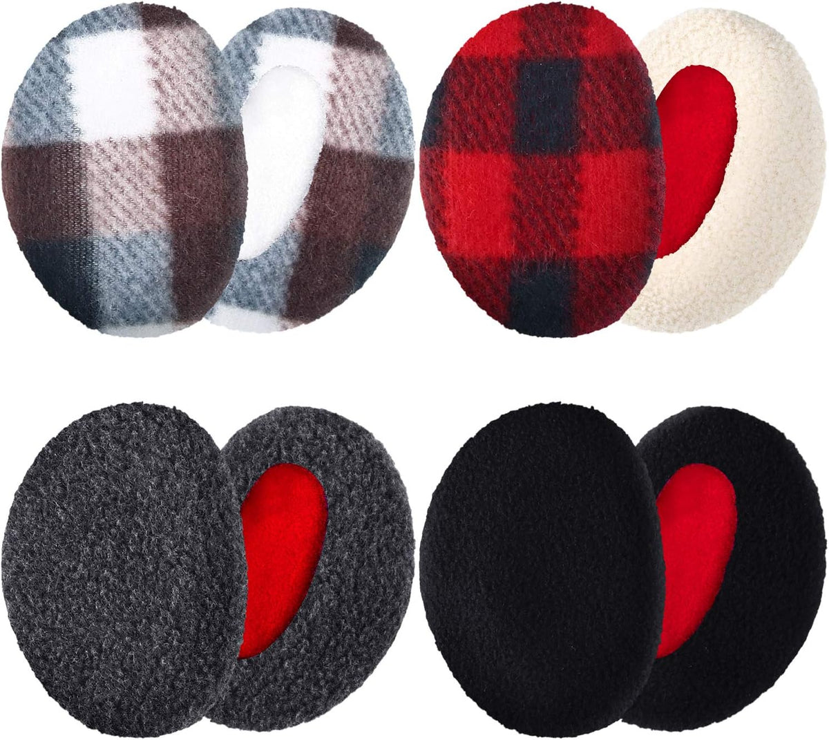 Geyoga 4 Pairs Bandless Ear Muffs