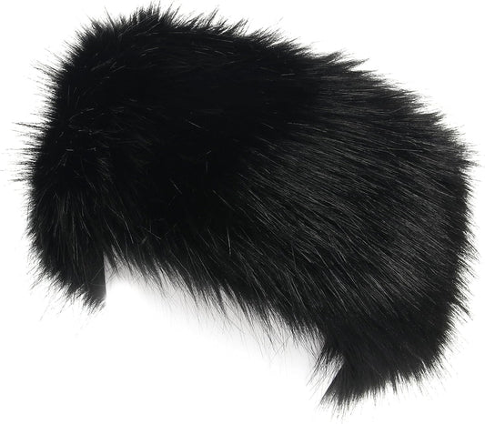 LA CARRIE Faux Fur Headband with Stretch Women's Winter Earwarmer Earmuff